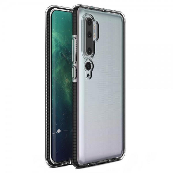 OEM TPU Spring Case clear για Xiaomi Note 10 -Μαύρο