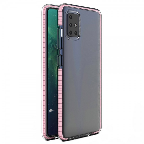OEM TPU Spring Case clear για Xiaomi Redmi Note 9 - Redmi 10X 4G - Ροζ