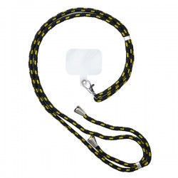 Stylish Λουράκι Λαιμού για Κινητά - Black / Yellow