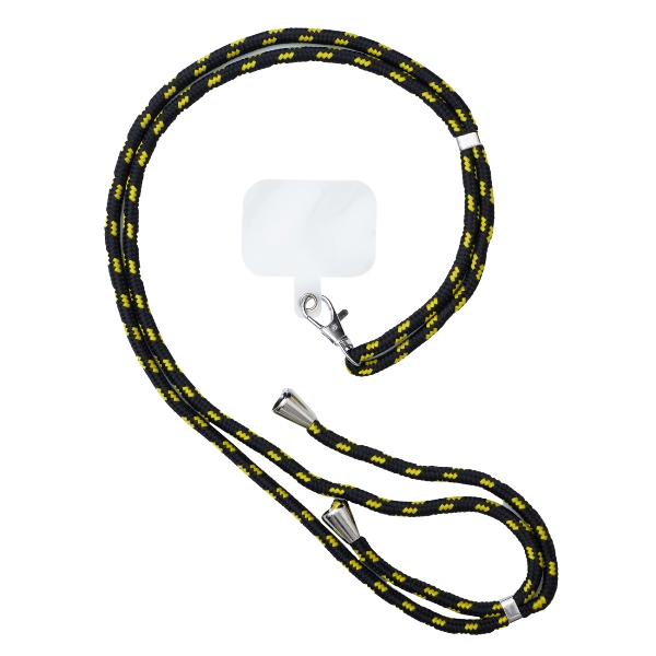 Stylish Λουράκι Λαιμού για Κινητά - Black / Yellow