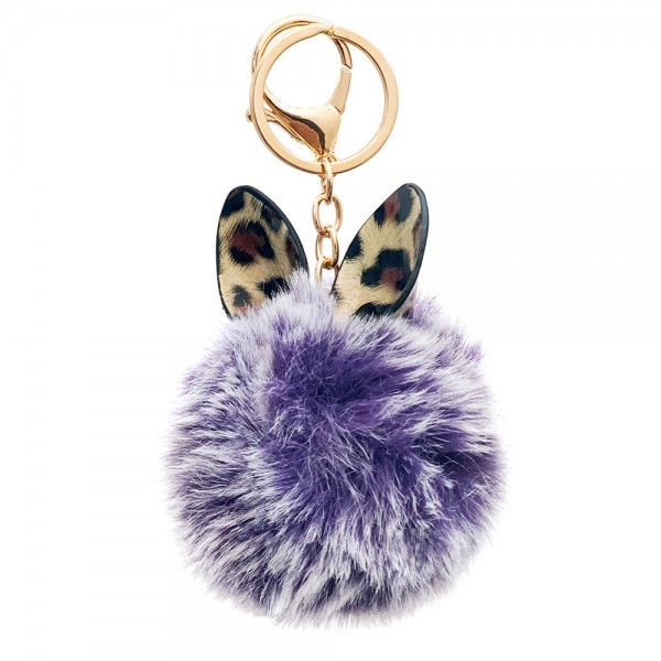 Fluffy ball pendant – Violet