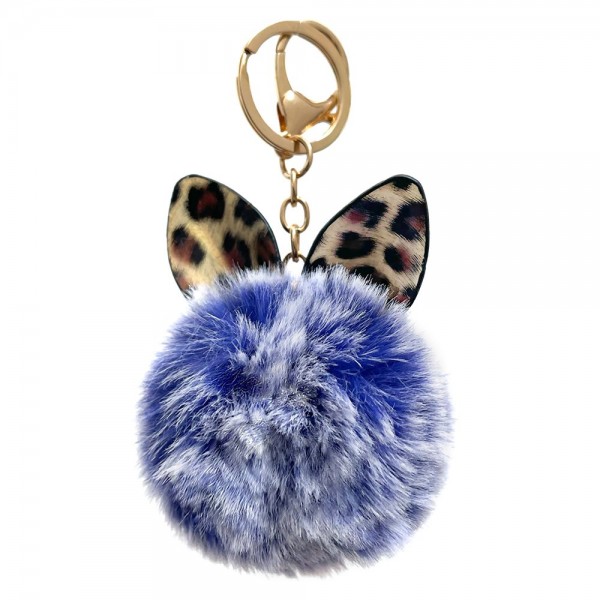 Fluffy ball pendant – Blue