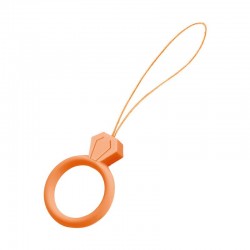 Silicone phone lanyard diamond ring – Πορτοκαλί