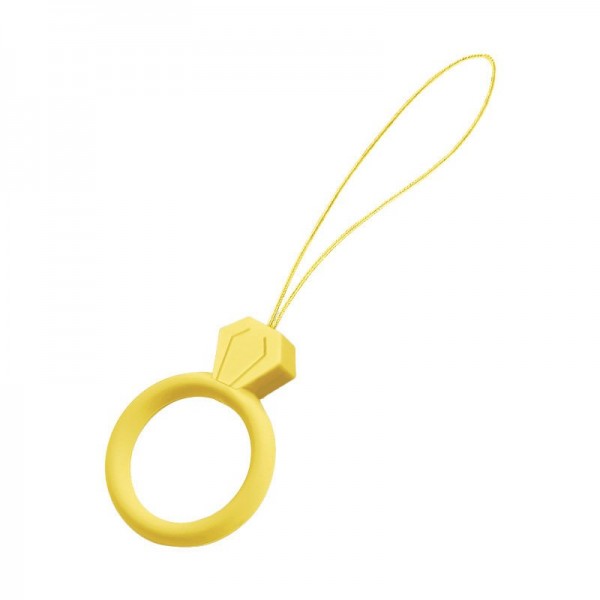 Silicone phone lanyard diamond ring – Κίτρινο