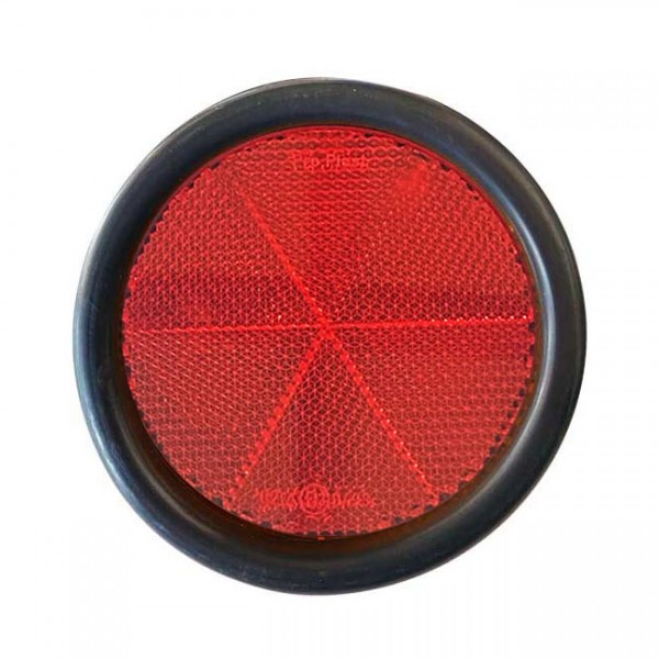 Auto Gs Αντανακλαστικό Στρογγυλό 80MM Με Βάση Κόκκινο 26111202