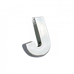Auto Gs Αυτοκόλλητο Γράμμα Χρωμίου 3D "J" 2.7x2.5cm 1 Τεμάχιο