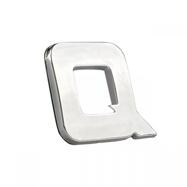Auto Gs Αυτοκόλλητο Γράμμα Χρωμίου 3D "Q" 2.7x2.5cm 1 Τεμάχιο