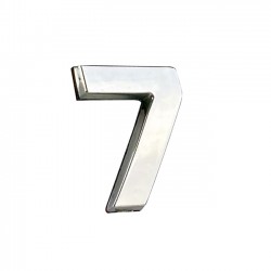 Auto Gs Αυτοκόλλητο Γράμμα Χρωμίου 3D "7" 2.7x2.5cm 1 Τεμάχιο