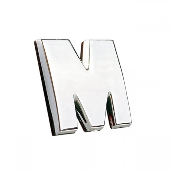 Auto Gs Αυτοκόλλητο Γράμμα Χρωμίου 3D "M" 2.7x2.5cm 1 Τεμάχιο