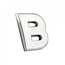 Auto Gs Αυτοκόλλητο Γράμμα Χρωμίου 3D "B" 2.7x2.5cm 1 Τεμάχιο