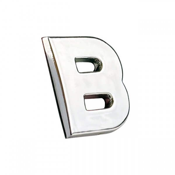 Auto Gs Αυτοκόλλητο Γράμμα Χρωμίου 3D "B" 2.7x2.5cm 1 Τεμάχιο