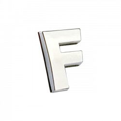 Auto Gs Αυτοκόλλητο Γράμμα Χρωμίου 3D "F" 2.7x2.5cm 1 Τεμάχιο