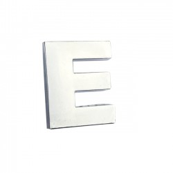 Auto Gs Αυτοκόλλητο Γράμμα Χρωμίου 3D "E" 2.7x2.5cm 1 Τεμάχιο