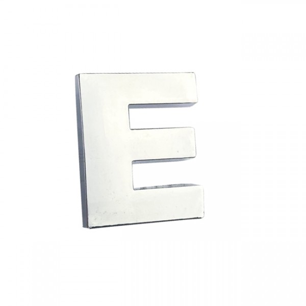 Auto Gs Αυτοκόλλητο Γράμμα Χρωμίου 3D "E" 2.7x2.5cm 1 Τεμάχιο