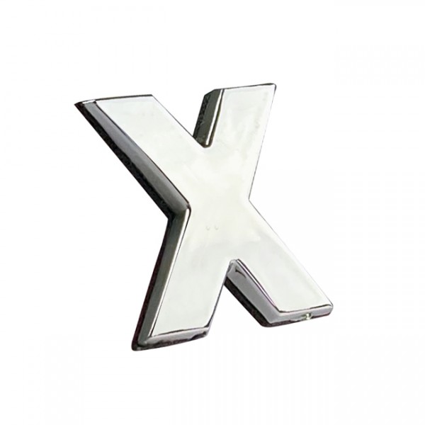 Auto Gs Αυτοκόλλητο Γράμμα Χρωμίου 3D "X" 2.7x2.5cm 1 Τεμάχιο