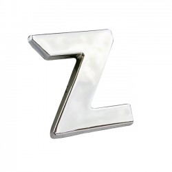 Auto Gs Αυτοκόλλητο Γράμμα Χρωμίου 3D "Z" 2.7x2.5cm 1 Τεμάχιο
