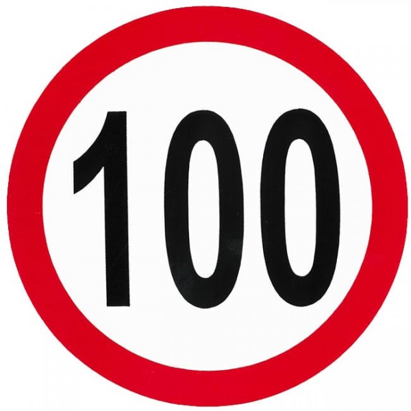 Auto Gs Αυτοκόλλητο Σήμα Όριο Ταχύτητας "100" 15cm 1Τμχ