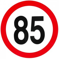 Auto Gs Αυτοκόλλητο Σήμα Όριο Ταχύτητας "85" 15cm 1Τμχ