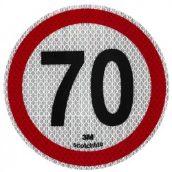 Auto Gs Αυτοκόλλητο Σήμα Όριο Ταχύτητας 3Μ "70" 15cm 1Τμχ