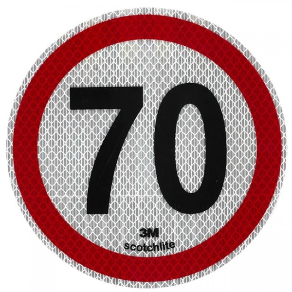 Auto Gs Αυτοκόλλητο Σήμα Όριο Ταχύτητας 3Μ "70" 15cm 1Τμχ