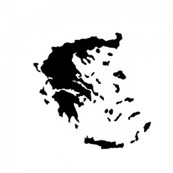 Auto Gs Αυτοκόλλητος Χάρτης Ελλάδα Μαύρος 11x9cm 1Τμχ