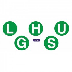 Auto Gs Αυτοκόλλητο Σήμα L- H - U - G - S Φ18.5cm 1Τμχ