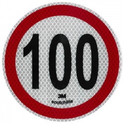Auto Gs Αυτοκόλλητο Σήμα Όριο Ταχύτητας 3Μ "100" 15cm 1Τμχ