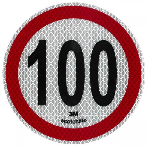 Auto Gs Αυτοκόλλητο Σήμα Όριο Ταχύτητας 3Μ "100" 15cm 1Τμχ
