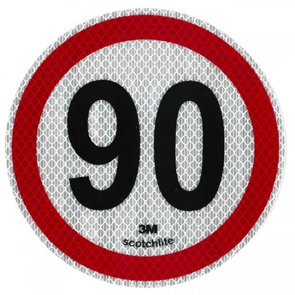 Auto Gs Αυτοκόλλητο Σήμα Όριο Ταχύτητας 3Μ "90" 15cm 1Τμχ