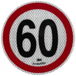 Auto Gs Αυτοκόλλητο Σήμα Όριο Ταχύτητας 3Μ "60" 15cm 1Τμχ
