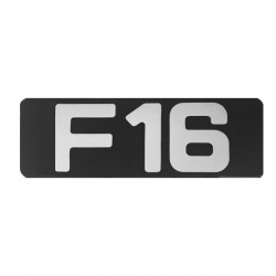 Auto Gs Αυτοκόλλητο Σήμα "F16" Σμάλτο 20.5x7.5cm 1Τμχ