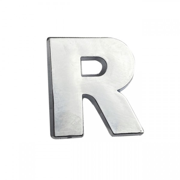 Auto Gs Αυτοκόλλητο Γράμμα Χρωμίου 3D "R" 2.7x2.5cm 1 Τεμάχιο