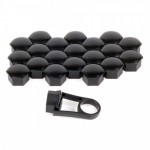 Versaco Καπάκια Για Μπουλόνια Μαύρα 19mm Σετ 20 Τεμάχια