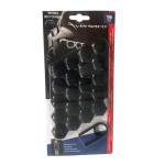 Versaco Καπάκια Για Μπουλόνια Μαύρα 19mm Σετ 20 Τεμάχια