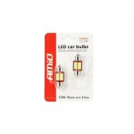 AMiO Λάμπες Αυτοκινήτου C5W Canbus LED 5600K Ψυχρό Λευκό 12-24V 2W 2τμχ (01288)