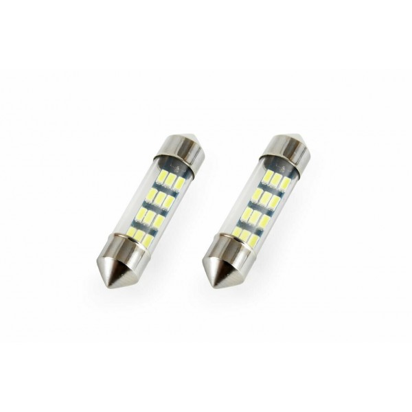 AMiO Λάμπες Αυτοκινήτου & Μοτοσυκλέτας C5W LED 5600K Ψυχρό Λευκό 12V 0.5W 2τμχ (01090)