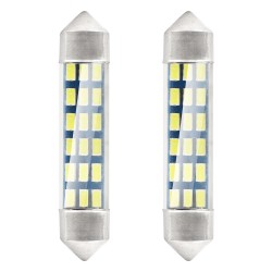 AMiO Λάμπες Αυτοκινήτου & Μοτοσυκλέτας C5W C10W C3W LED 41mm Ψυχρό Λευκό 12V 2τμχ (01092)