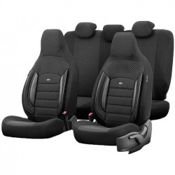 Otom Καλύμματα Αυτοκινήτου Sport Plus City Design Universal Σετ Εμπρός / Πίσω  Με Ενσωματωμένα Προσκέφαλα Μαύρο SPTPLS-101CTY 11 Τεμαχίων