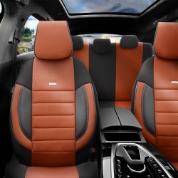 Otom Καλύμματα Αυτοκινήτου Orthopedic Design Full Σετ Εμπρός / Πίσω Καμηλό-Μαύρο PRO-106 11 Τεμαχίων