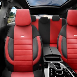 Otom Καλύμματα Αυτοκινήτου Orthopedic Design Full Σετ Εμπρός / Πίσω Κόκκινο-Μαύρο PRO-104 11 Τεμαχίων