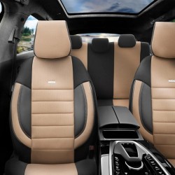 Otom Καλύμματα Αυτοκινήτου Orthopedic Design Full Σετ Εμπρός / Πίσω Μπέζ-Μαύρο PRO-103 11 Τεμαχίων