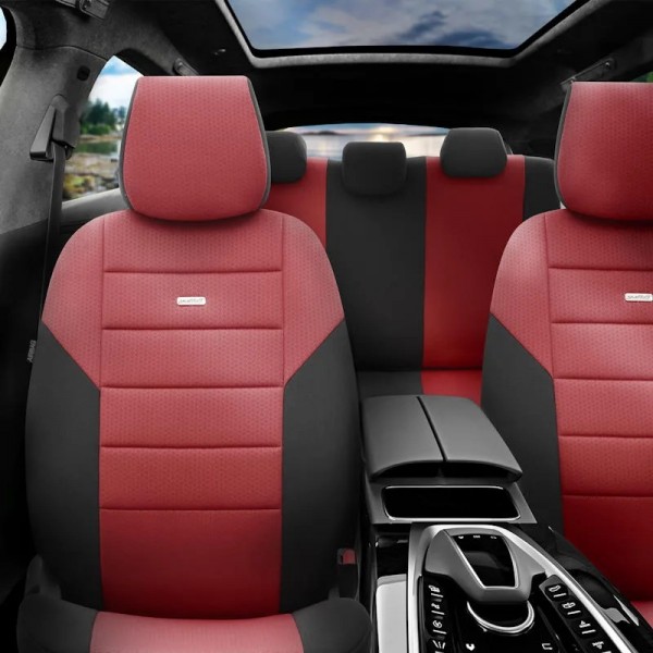 Otom Καλύμματα Αυτοκινήτου Modern Design Full Σετ Εμπρός / Πίσω Βυσσινί-Μαύρο ONE-105 10 Τεμαχίων