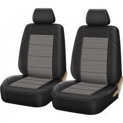 Auto Gs Καλύμματα Αυτοκινήτου Super Fit All In One Μαύρο-Γκρι Ζευγάρι (4 Τεμάχια)