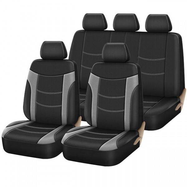 Auto Gs Καλύμματα Αυτοκινήτου Super Sport All In One Μαύρο-Γκρι Σετ (11 Τεμάχια)