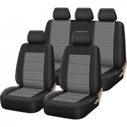 Auto Gs Καλύμματα Αυτοκινήτου Super Fit All In One Μαύρο-Γκρι Σετ (10 Τεμάχια)