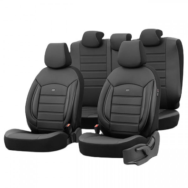 Otom INS-3501 Καλύμματα Αυτοκινήτου Inspire Design Full Δερματίνη - Μαύρο (11 Τεμάχια)
