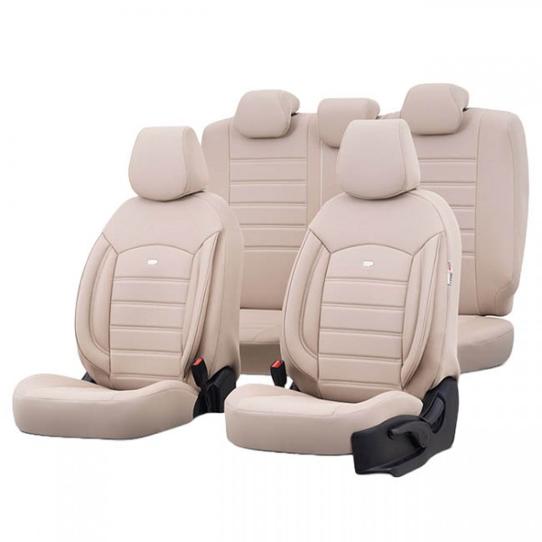 Otom INS-3509 Καλύμματα Αυτοκινήτου Inspire Design Full Δερματίνη - Μπεζ (11 Τεμάχια)