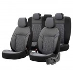 Otom RFL-2603 Καλύμματα Αυτοκινήτου Reflective Design Jacquard / Rachel / Δερματίνη - Μαύρο - Σκούρο Γκρι (11 Τεμάχια)