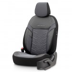 Otom RFL-2603 Καλύμματα Αυτοκινήτου Reflective Design Jacquard / Rachel / Δερματίνη - Μαύρο - Σκούρο Γκρι (11 Τεμάχια)