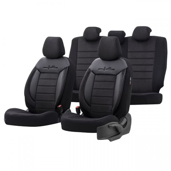 Otom Καλύμματα Αυτοκινήτου Comfortline Design Universal Σετ Εμπρός / Πίσω Μαύρο CMF-209 11 Τεμάχια